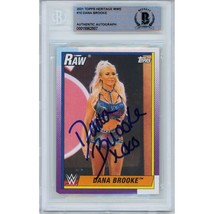 Dana Brooke WWE Auto 2021 Topps Heritage RAW Wrestling On-Card Autograph... - $97.01