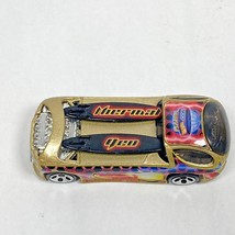 Hot Wheels Deroa II 1999 Gold Color Diecast Toy Car Surf Boards  - £10.35 GBP