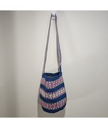 Colorful Handwoven Boho Bag Crossbody Sachel Hobo Bag Striped - £8.66 GBP