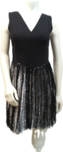 Vintage 60s Black Fringe and Silver lame Flapper Mini Cocktail Dress - £180.72 GBP