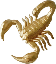 Gold Scorpion Figurine Home Decor, Solid Metal Scorpion Centerpiece Decoration, - $14.95