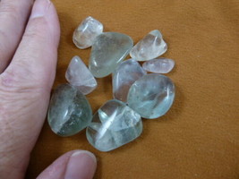 (R625-22) light Green purple Fluorite NM Mineral tumbled rock gemstone s... - £8.82 GBP