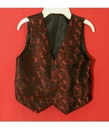 Boy&#39;s Baseball Batter Dress Suit VEST Black Brick Red See Measurements - $234.18 MXN