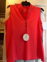Nwt Ladies Tail Coralie Neon Coral Sleeveless Golf Shirt Polo - L Xl &amp; Xxl - £39.86 GBP