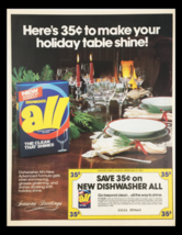 1984 Dishwasher All Dishwashing Detergent Circular Coupon Advertisement - $18.95
