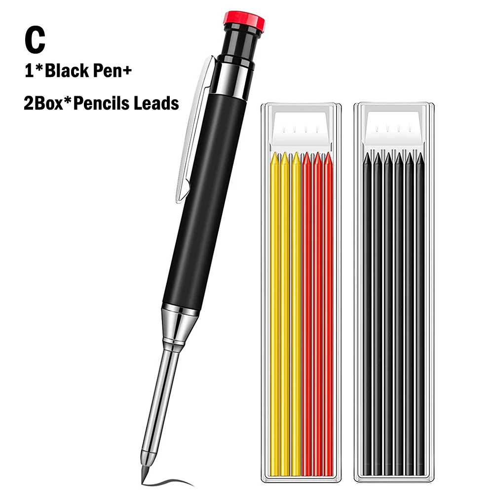House Home 1 Pc Metal Carpenter Pencil Deep-hole Make For Deep Hole Marker Metal - £28.86 GBP