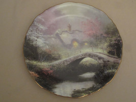 BROOKSIDE HIDEAWAY collector plate THOMAS KINKADE Romantic COTTAGE - £18.90 GBP