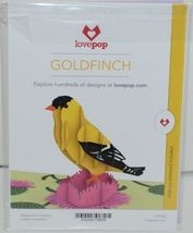 Lovepop LP1960 Goldfinch Pop Up Card Purple Slide Out Note Cellophane Wrapped image 7