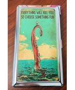 Something Fun 100&#39;s Size Cigarette Case with built in lighter Wallet - $30.03 CAD