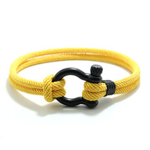 Stylish Man Bracelet 4mm Lucky Rope Braclet Homme Love Gift For Boyfriend Outdoo - £11.35 GBP