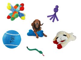 PUREPET Big Dog Toy Bundles Large Breed Squeak Play Toss Tug Cuddle Chew Bulk Pa - £77.84 GBP+