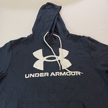 Under Armour Men's Blue & White Drawstring Pullover Hoodie Sweatshirt Size XL image 11