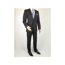 Men's Suit Wool Cashmere Georgio Cosani Two Buttons 910-04 Gray Pinstripe image 5