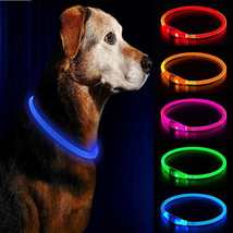Glow in the Dark LED Reusable Adjustable Dog Collar - £10.37 GBP