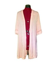 P.J. SALVAGE Robe Pink White Women Embroidered Size XS Paradise Bound - $95.04