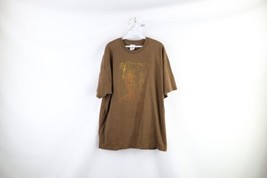 Vintage Mens XL Distressed Monty Python and the Holy Grail T-Shirt Brown Cotton - £30.89 GBP