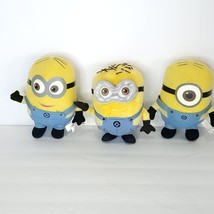 Minions Plush Despicable Me Material Glasses Illumination Lot Of 3 Stuart Carl - £18.68 GBP