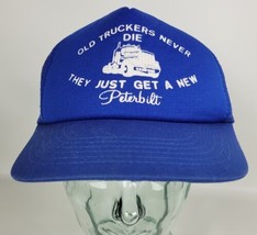 Vintage Peterbilt Snapback Trucker Hat Youngan Blue Mesh Old Truckers Ne... - $29.70