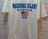 Mackinac Island MI Michigan USA flag vintage t-shirt men women L large READ - $15.58