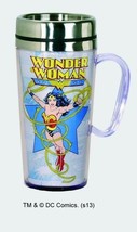 DC Wonder Woman Character Art 15 oz. Acrylic Insulated Travel Mug, NEW UNUSED - £7.66 GBP