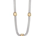 AVON PINNACLE MESH NECKLACE (SILVERTONE with GOLDTONE BEADS) ~ NEW SEALE... - $23.16