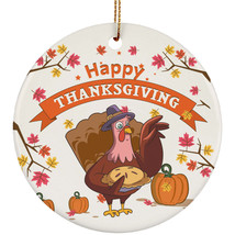 Thanksgiving Turkey Bird Ornament Happy GivingTurkeys Fall Autumn Ornament Gift - £11.90 GBP