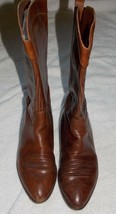 Vero Cuoio Leather Brown PULL ON Pointy Toe Boots 36.5/6 For Women Used - $49.49