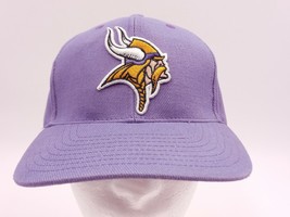 Vintage Minnesota Vikings 80s NFL Team Snapback Adjustable Purple Hat Ta... - $21.71