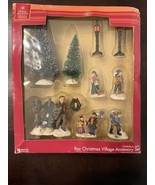 Canterbury Lane 9 Pc Christmas Village Accessory Set Hand Painted Polyre... - $356.98 MXN