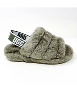 UGG  Fluff Yeah Slide Burnt Olive Green Womens Sheepskin Slippers Sandals - £43.79 GBP
