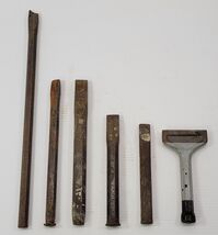*K4) Vintage Mixed Lot 6 Machinist Metal Chisels Punches Tools Dasco Wil... - $19.79