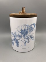 Thirstystone Medium Floral Canister With Wood Top  - New! - £22.50 GBP