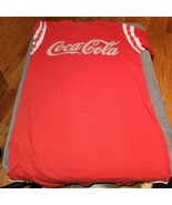 VINTAGE COCA COLA  NIGHTSHIRT RED W/ LOGO SINGLE STITCH 23&quot; PIT TO PIT, ... - $19.60