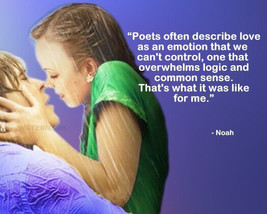 THE NOTEBOOK MOVIE QUOTE POETS OFTEN DESCRIBE LOVE PHOTO 8X10 - £5.17 GBP