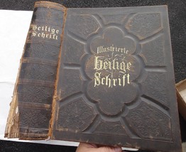 Lot 1883 Antique Kessler Leather Bible Photos Ephrata Pa German Genealogy - £178.01 GBP