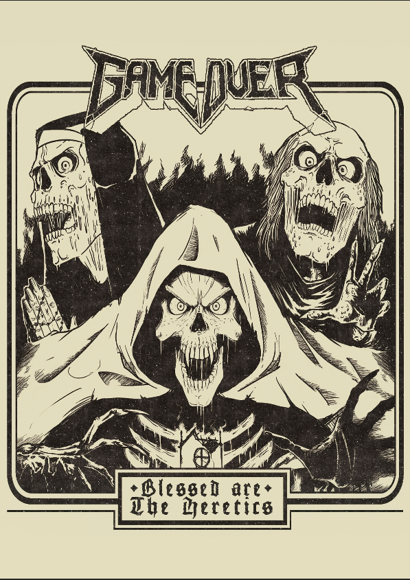 GAME OVER Blessed are the Heretics FLAG CLOTH POSTER CD THRASH METAL - $20.00
