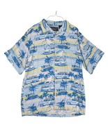 Newport Blue Men&#39;s XL Hawaiian Button Up Shirt, Chevrolet Woodie Wagon T... - €25,15 EUR