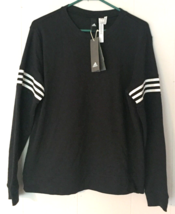 Adidas sweatshirt size L women black Changeover Crew light weight New wi... - £13.45 GBP