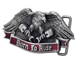 Born to Ride Eagle Belt Buckle Metal BU131 - $9.95