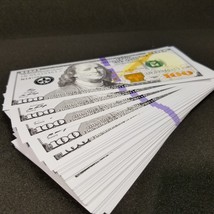 10K Full Print Realistic Prop Money New Fake 100 Dollar Bills Real Cash Replica - $12.30