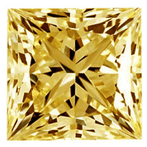 5.01 Ct 10 Mm Vvs1 Fancy Gold Color Princess Loose Moissanite Diamond For Rings - £184.12 GBP