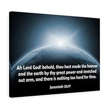 Express Your Love Gifts Scripture Canvas Lord God Jeremiah 32:17 Christian Wall  - £111.12 GBP