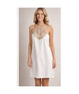 Women's Lilly Pulitzer Dress Romper Medium Silk Pearl Shift Resortwear  - $54.00