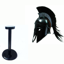Medieval  Roman Greek Corinthian  Combo Helmet with Stand Ancient Costume Armor - £95.98 GBP
