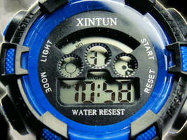 Watch Xintun Digital Chronograph Day Date WR Blue Back Light New Battery... - £15.78 GBP