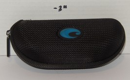 Costa Black blue Sunglasses Eyeglasses Case Zippered Hard Clamshell - $14.80