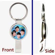 The Beatles 1964 Lunch Box Pennant or Keychain silver tone secret bottle opener - £10.73 GBP