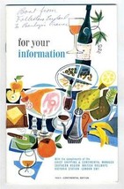 British Railways Cross Channel Catering Tariff &amp; Information Booklet 1963 - £30.98 GBP