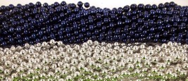 48 Blue Silver Cowboys Mardi Gras Beads Super bowl Tailgate Football Par... - £14.63 GBP