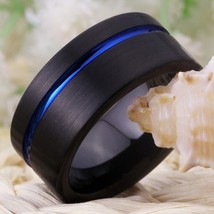 Wedding Band Love 10MM Width Tungsten Carbide Ring Black /Golden /Blue/Silver Mu - £29.90 GBP